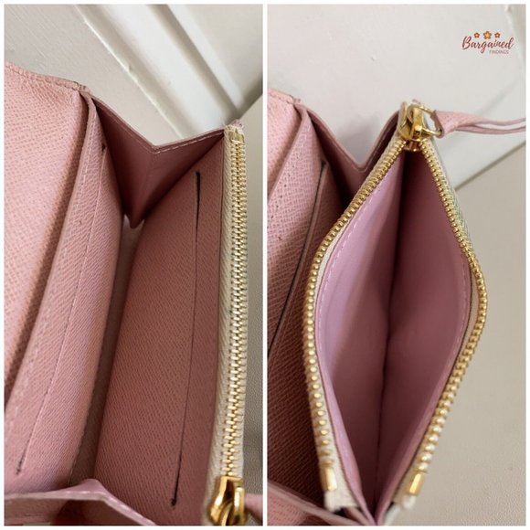 Authentic Louis Vuitton Damier Azur Coated Canvas Leather Rosalie Coin Purse - Picture 9 of 12